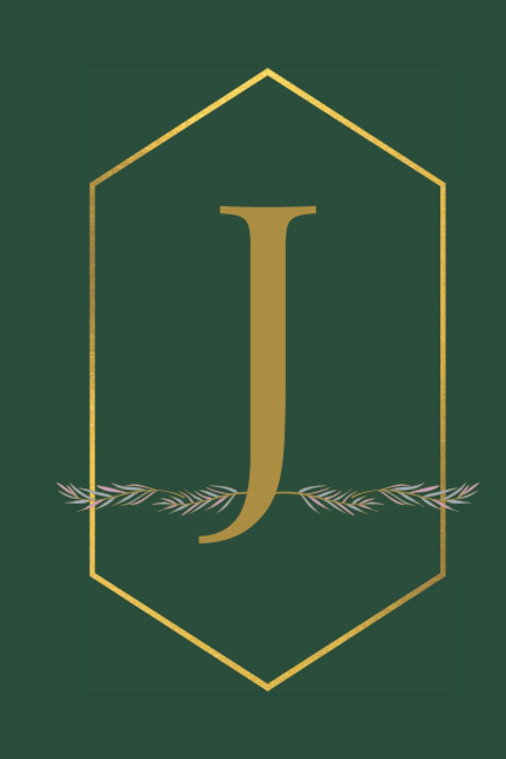 Letter J Initial Notebook 120 Pages Lined A5 Journal Slytherin Green