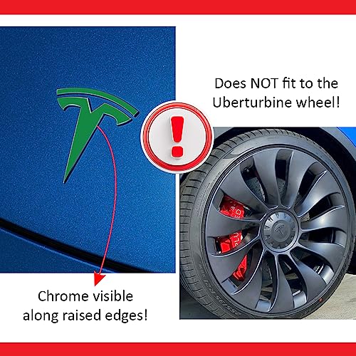 Image of IPG Compatible with Model Y Decal Sticker (8 Logo Set) Overlay Stickers Do it Yourself Stickers Set Personalize Your Tesla (Gloss Green)