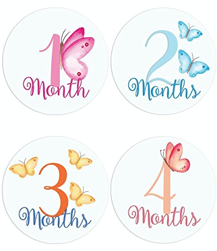 Butterfly baby stickers 1-12 months Baby girl + Bonus Stickers (Limited Time extra)