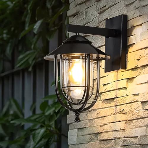Lampe de Porche Étanche E27 Luminaire Métallique pour Sublimer la Porte d'Entrée et le Jardin - 2