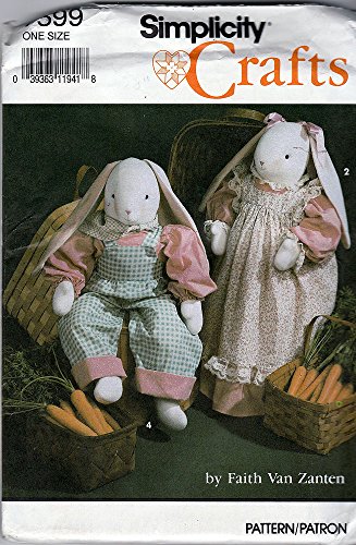 Simplicity 7599 Crafts Sewing Pattern Bunny & Wardrobe