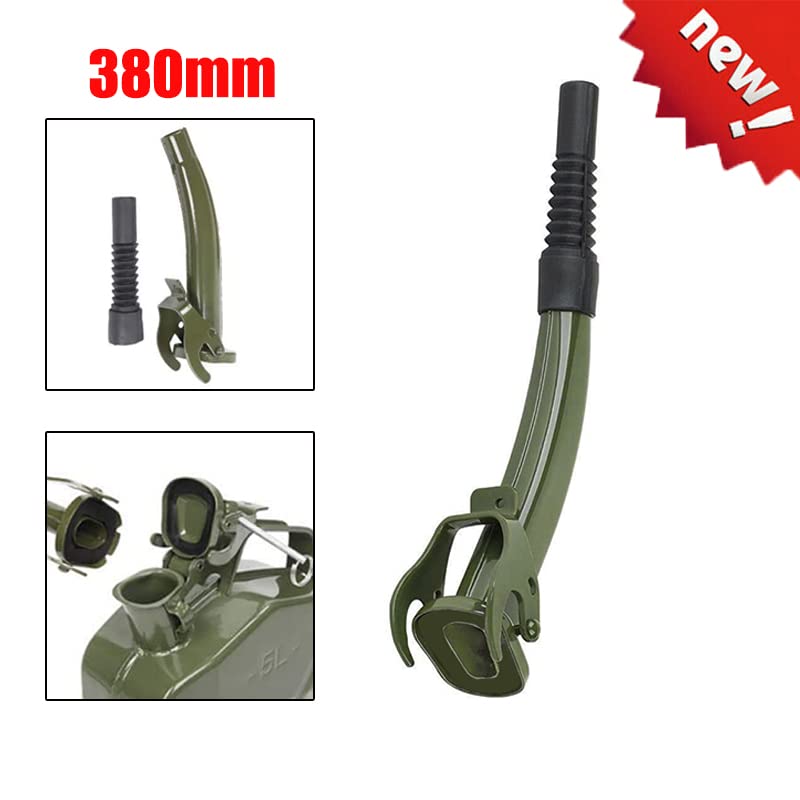 2 Pack Flexible Long-Nose Spout Steel Fuel Can Nozzle Style for Jerry Can
