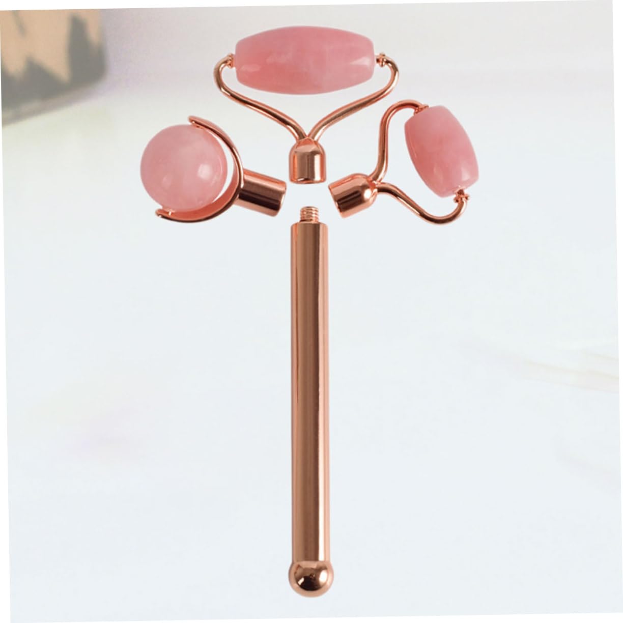 CALLARON 1 Satz Jade Face Massage Roller mit Aufsätzen für Effektive Gesichtsmassage Nacken und Rückenentspannung Beauty Werkzeug für Zuhause und Reisen