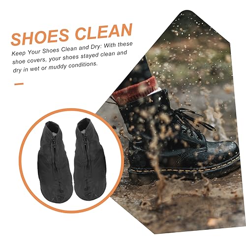 2 pares de cubre zapatos antideslizantes para lluvia, protectores ligeros y reutilizables adecuados para ciclismo y camping, uso interior y exterior miniatura 5