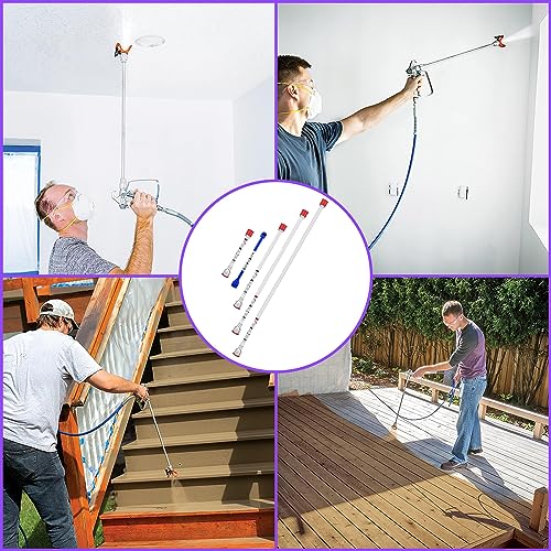 Airless-Farbspritzpistole, Verlängerungsstange für Airless-Sprühdüse, 30 cm, 50 cm, 75 cm, 3 Stück