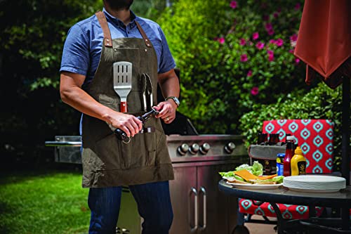 Delantal para BBQ con herramientas y abrebotellas, lona encerada miniatura 2