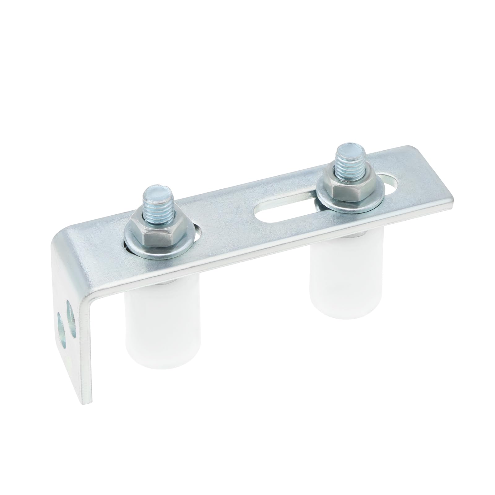 EMSea 1 Set Gate Guide Roller Guide Block Courtyard Door White Zinc Guide Wheel Frame 30x40mm Roller for Sliding Door Factory Gate