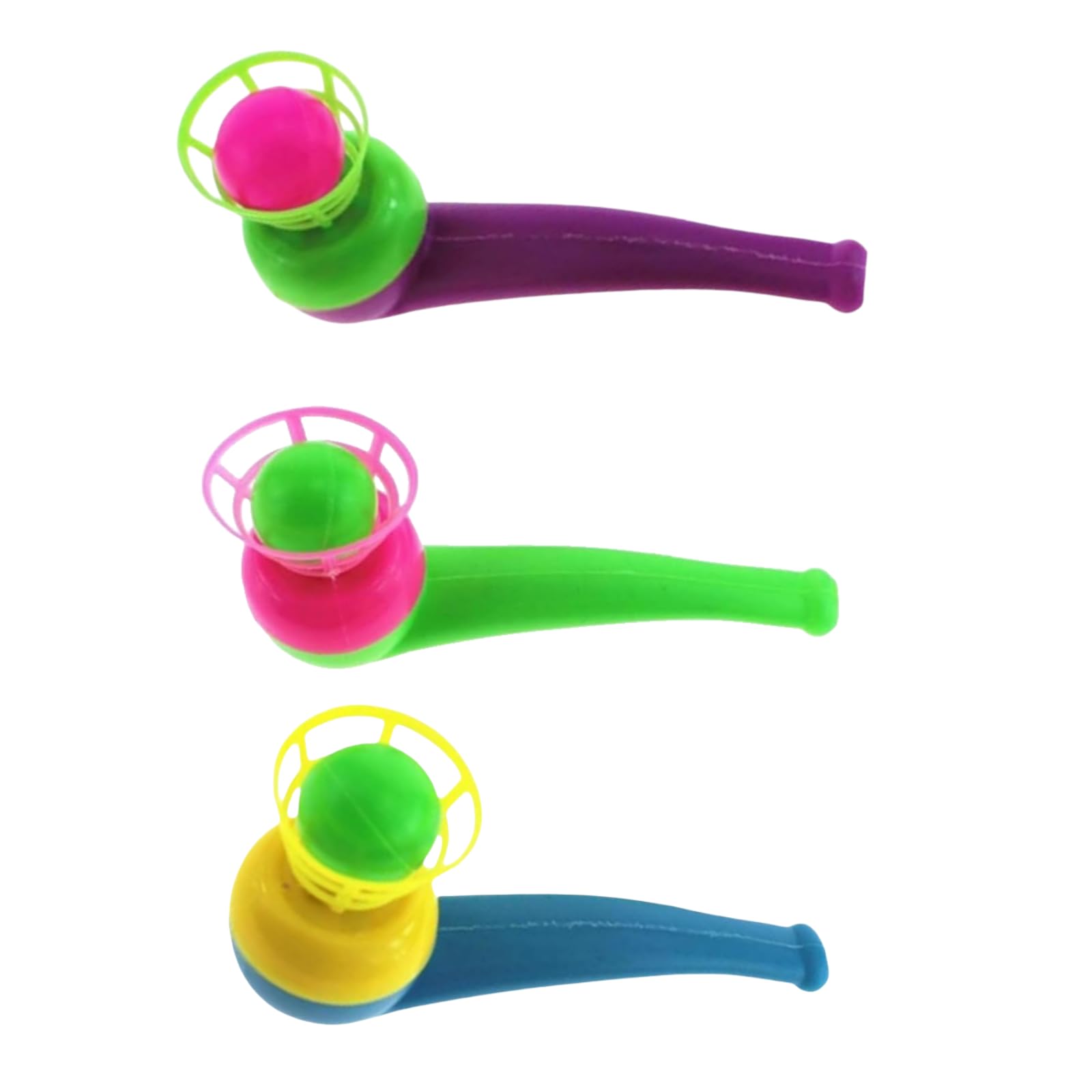 3PCS Ball Blowing Floating Blow Pipe Balls, Floating Ball for Birthday PartyBalance Game (Random Color)