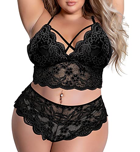 EVELUST Sexy Dessous Set für Frauen Große Größen Reizwäsche Damen...