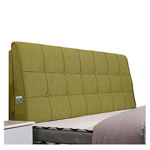 LIANGJUN Headboard Bed Backrest Cushion Linen Soft Case Anti-Collision Waist Support Storage Bags Easy to Clean, 5 Colors (Color : G, Size : 150CM)