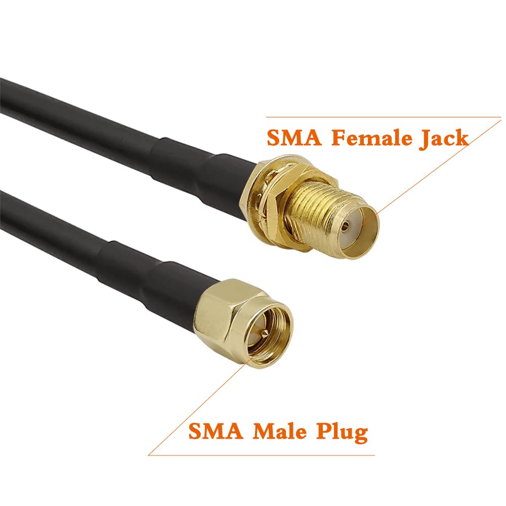 1-15M ALSR200 LMR200 kabel przedłużający SMA męski do żeńskiego SMA żeńskie złącze anteny koncentrycznej RF SMA do gniazda przewodu pigtail grodziowego (1 m)