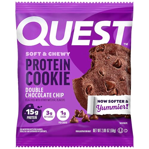 Image of Quest Soft & Chewy Protein Cookie - 15g Protein - Double Chocolate Chip (12 Cookies)