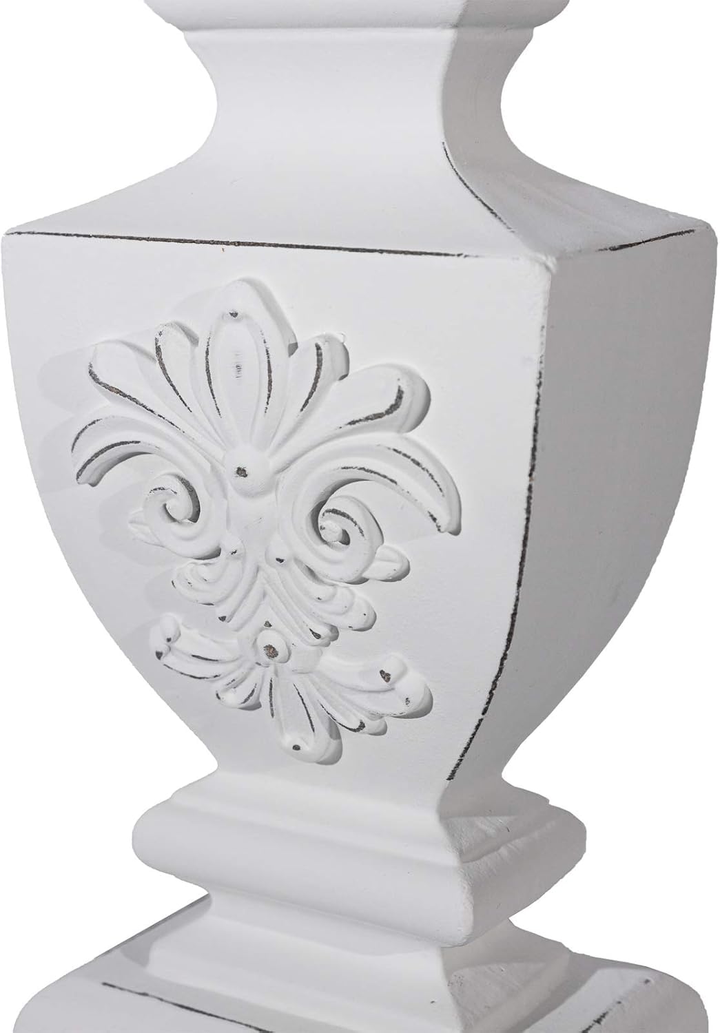 Lampade, Lampada da tavolo shabby in legno con paralume beige