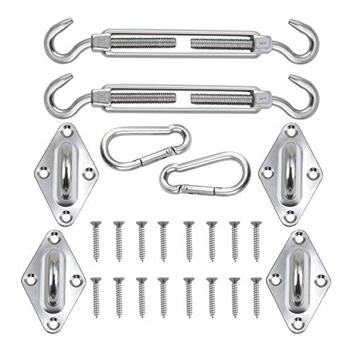 HSEAMALL M8 Zware Zon Schaduw Bevestiging Kit,304 RVS Luifel Bevestiging Set, Zon Schaduw Hardware Kit