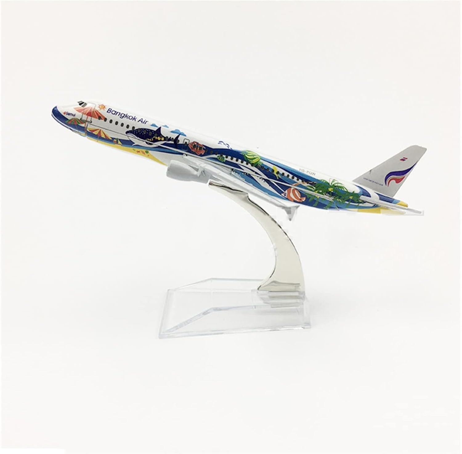 1 400 for Thailand Bangkok Airways A320 16cm Simulation Alloy Aircraft Model Children Gift Collection Toy Car Hobby Playgame Kit