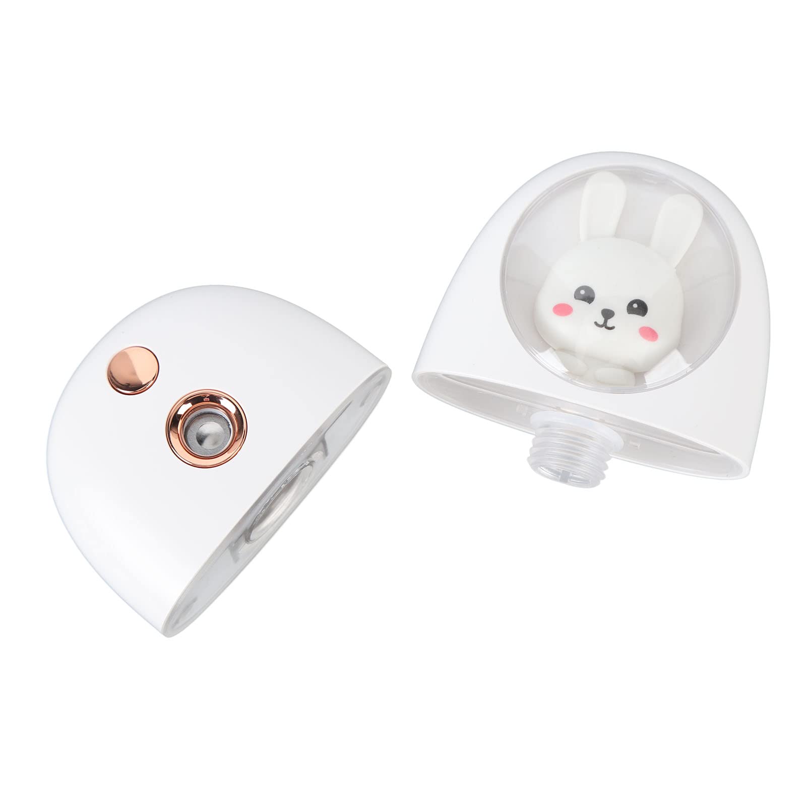 Haofy Pulv¨¦risateur de Brume Faciale, Humidificateur de Brume de Visage d'animal Mignon Pratique Rechargeable par USB pour Le Voyage 35 ML (Blanc)