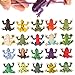 Zoo World Juguetes de Rana, Conjunto de Mini Rana de Goma de 12 Paquetes, Material Grado alimenticio – TPR de Super Elasticidad, con Bolsa de Regalo y Tarjeta de Aprendizaje