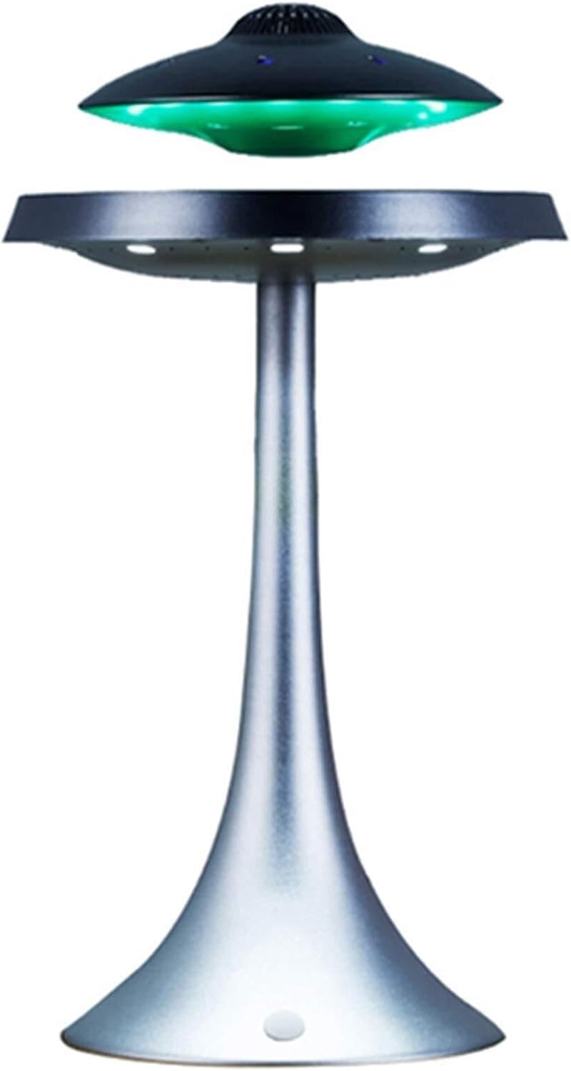 Magnetic Levitating Speaker With Wireless Charge, Bluetooth Speaker 5W, LED Lamp, 360° Rotation – UFO Design For Best Audio Experience