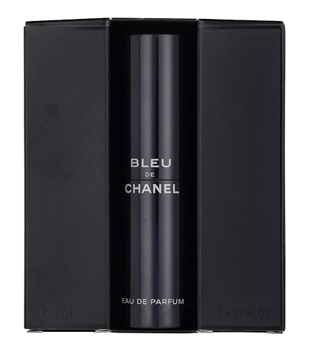 Miniatura 3 de CHANEL Bleu De Eau De Parfum - Espray de viaje para hombre, 3 x 0.7 onzas, 2.1 onzas líquidas, juego de 3 piezas (aerosol para bolsa)