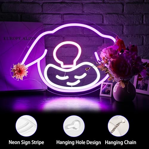 Image of Neon Sign, FPLL Neon Signs for Wall Decor Cute Funny LED Signs for Man Cave Game Room Home Decor Bar Beer Light Sign - USB Powered