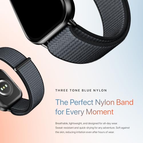 Image of Fire-Boltt Ninja Call Pro Max Nyluxe Smart Watch 2.01 inch Display, Bluetooth Calling, 120+ Sports Modes, Health Suite, Voice Assistance (Charcoal Grey)