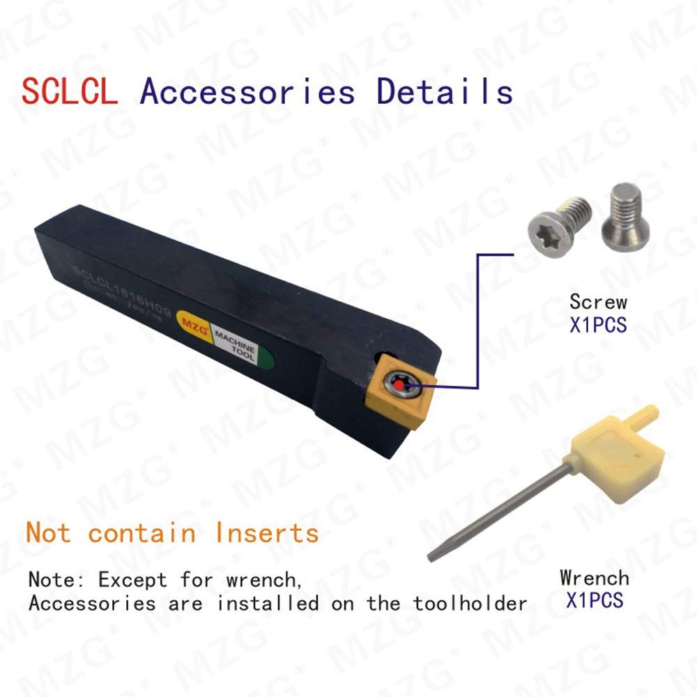 Portainserti Tornio CNC SCLCL0808F06 In Acciaio Temprato - Per Inserti CCGT/CCMT 10-12mm, Lavorazione Esterna - 2