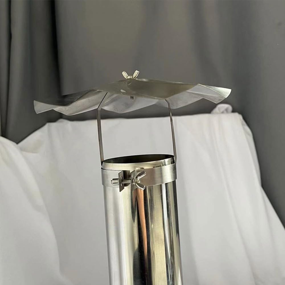 KGLHJDY Chimney Flue Cowl and Rain Cover 10cm Pipe, Stainless Steel Roof Vent Cap Stove Pipe