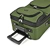 Us Traveler Rio Lightweight Carry On Suitcase 20 Softside Expandable Design Durable Business And Travel Green Single