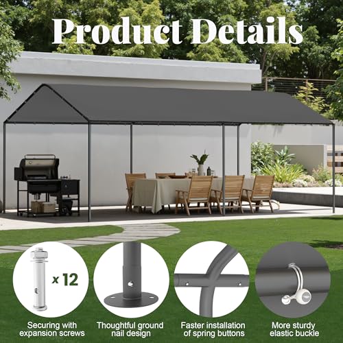 GOJOOASIS 10x20 Portable Carport