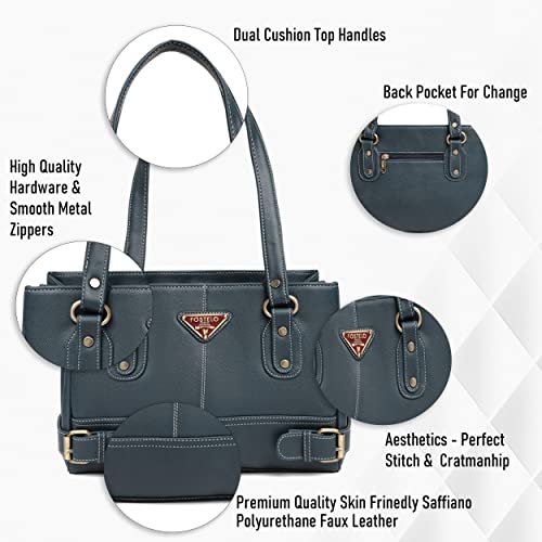 Image of Fostelo Women's Nightingale Satchel Tote Handbag for Women | Ladies Purse | Stylish Shoulder Bag | Gift For Women