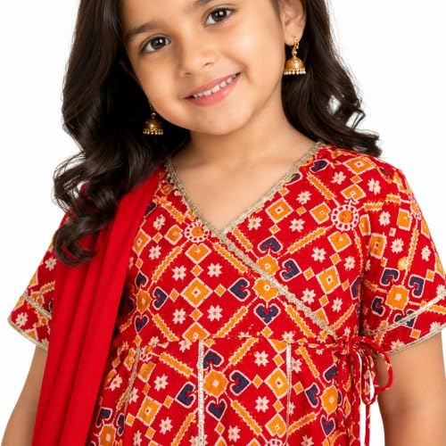 Image of LITTLE GINNIE Girls Kurta Sharara Set | Traditional Ethnic Wear for Kids
