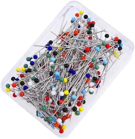 100 Pcs Sewing Pins with Glass Heads, 38mm Long Straight Pins with ...