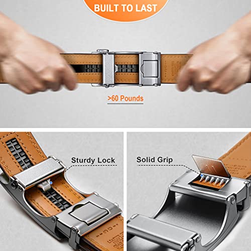 Image of Men's Belt,Bulliant Branded Ratchet Belt Of Genuine Leather For Men Dress,Size Customized