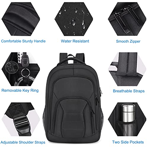 Large Travel Backpack, Tsa Friendly 17 Inch Laptop Backpack For Men Women Water Resistant Business Carry On Backpack Durable Work Backpack With Usb Charging Port, Anti Theft Computer Bag, Black #TOP4