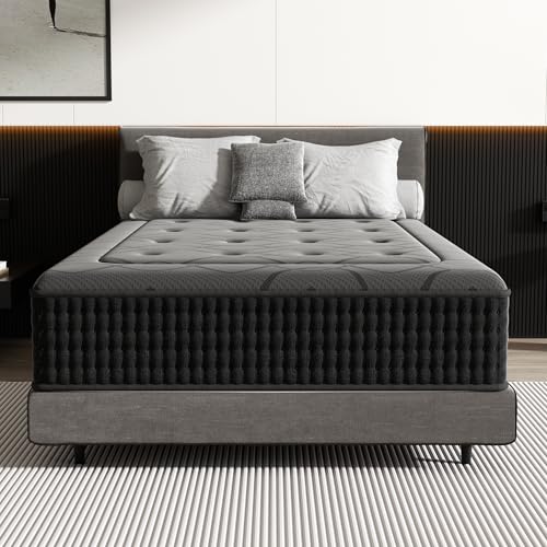 DEWINNER Colchón 105 x 190 x 30 cm, Altura 30 cm,Espuma viscoelástica, Muelles Individuales, Absorbe la Humedad, Transpirable, hipoalergénico y Antibacteriano