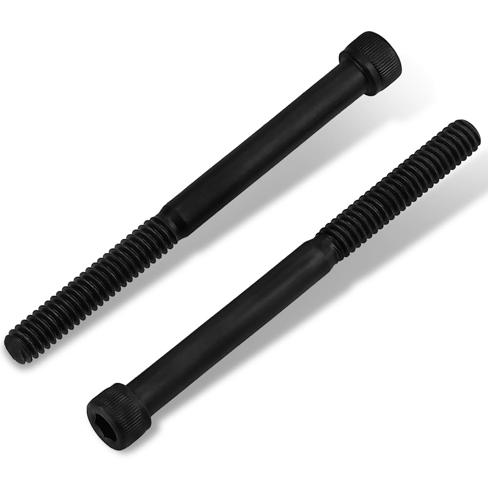 Glvaner 3/8"-16 x 4 (8 pcs) Socket Head Cap Screws, 12.9 Grade Alloy Steel, Black Oxide Finish, Partial Thread UNC, Allen Hex Drive