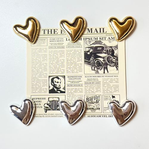 10 imanes decorativos para refrigerador en forma de corazón miniatura 3