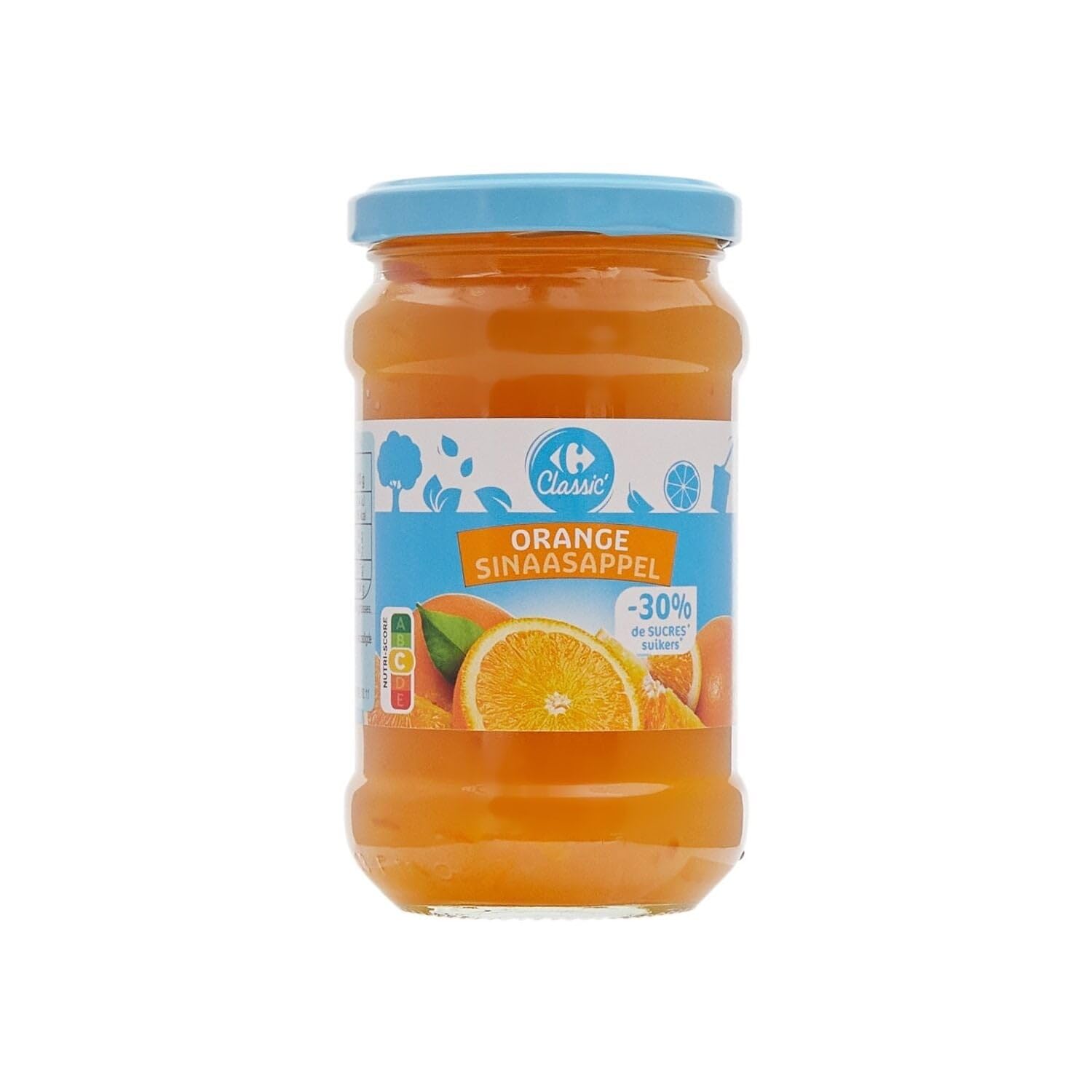Marmelade d'orange allégée en sucres Carrefour Classic' pot de verre 340g