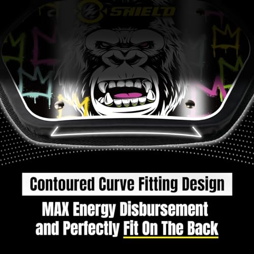 O Shield Gorilla Football Back Plate, Adjustable Protective Backplate Football, High Impact Resistant Sports Equipment Accessories, Youth