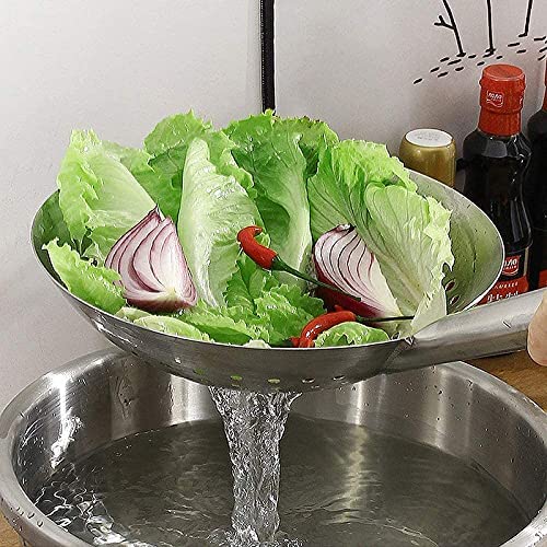 Bridge2shopping Stainless Steel Stir Fry Skimmer, Mandarin Strainer for Commercial Purpose 12 INCH Diameter 4