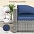 VONZOY Patio Furniture Set, 7-Piece Outdoor Sectional with Waterproof Cover, All-Weather Wicker Patio Conversation Sets for Backyard (Grey with Navy Cushion)