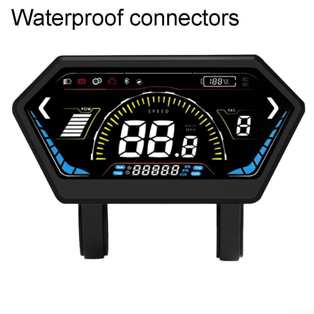 Ebike Display LCD, 4.5 pollici 24V-72V Colorato Ciclismo Computer con Connettore Impermeabile Ampia Compatibilità di Tensione per OMD 2 Protocollo Monitoraggio in tempo reale Riders e Pendolari