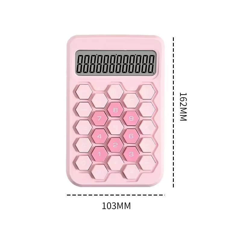 Image of Arsenio New Colorful Mechanical Calculator Easy to Press Button 12 Digit Large Display Calculator for School Office Business Home (Multicolor) (Design-05)