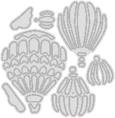 Miniatura 4 de hinana Troqueles de metal con forma de nube de globos, plantillas de corte de globos de aire caliente para manualidades, álbumes de recortes, fotos,