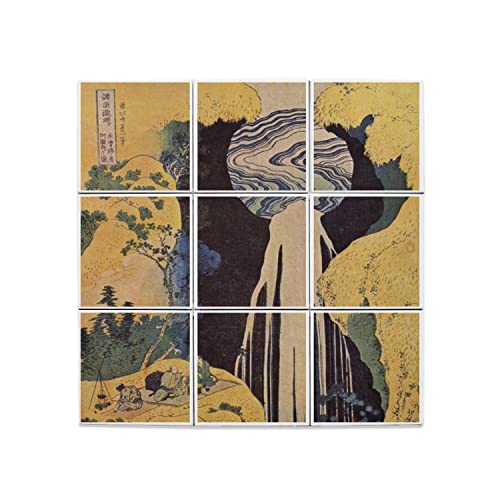 Peinture cascade Hokusai carreaux céramique pour effacer la monotonie des murs