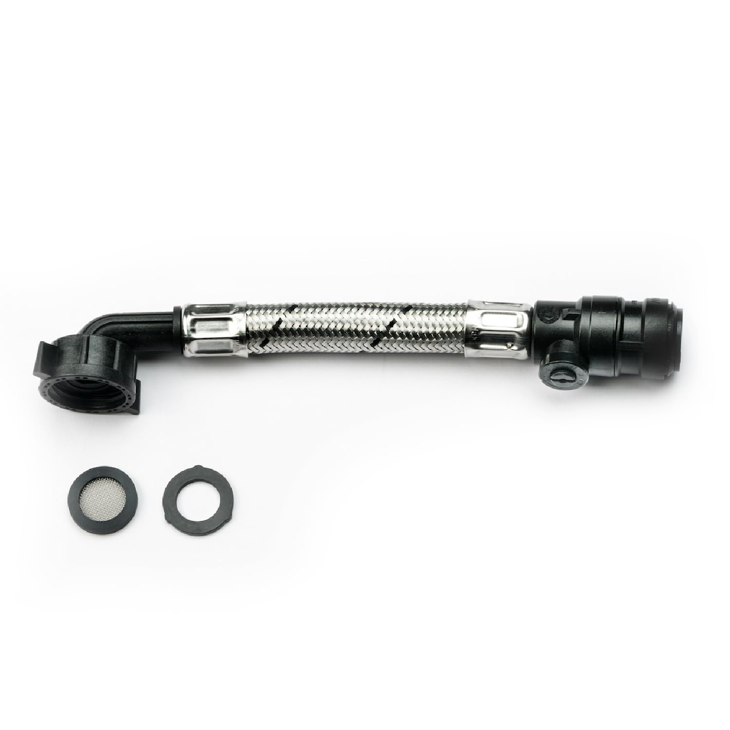 Salamander Pumps - Angled Anti Vibration Coupler - ACCC15MMA02 - IV 15mm Hose to 15mm Push Fit Plastic Nut - Noise Reducer - Hose Attachments