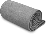 Serviette de yoga en microfibre pour tapis de yoga 24x72 de pouce,61 x 183cm Serviette de yoga chaude, Serviette antidérapante de tapis de yoga, Super absorbant, Lavable en machine, Séchage rapide - Sac de transport gratuit (Gris foncé)