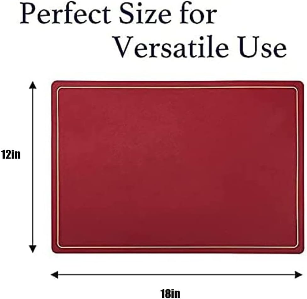 6-Piece Set of Leather Placemats Placemats Heat-Insulating Placemats Coasters Washable Coasters