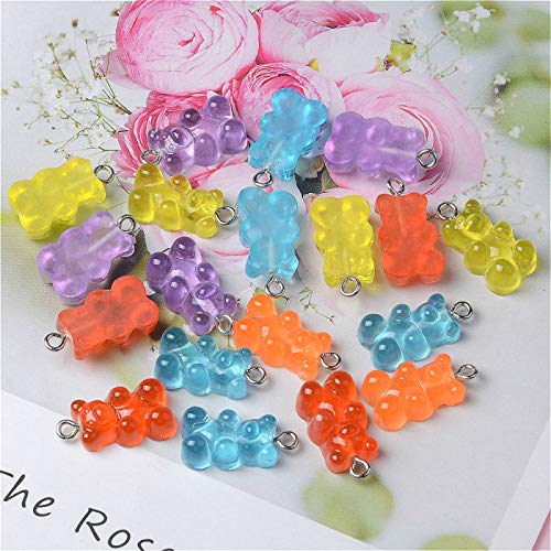 Image of Ulalaza 50pcs Slime Charms Mixed Set Resin Flatback Making Supplies for DIY Craft Making and Ornament Scrapbooking Beads Assorted Candy Fruit Cake Ornament