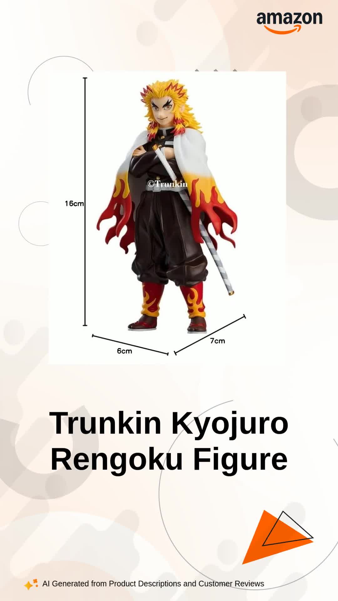 Trunkin Demon Slayer Kyojuro Rengoku Action Figure The Flame